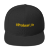 classic-snapback-black-front-6acc18dcef1d0.webp Producer Life Gold Logo Snapback Hat