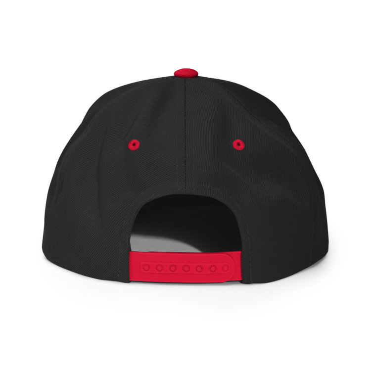 classic-snapback-black-red-back-6acba2a07b15b.webp Producer Life Gold Logo Snapback Hat