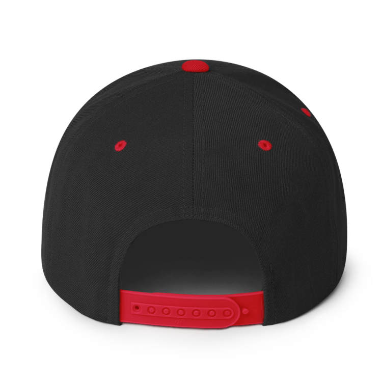 classic-snapback-black-red-back-6acc18255259f.webp Producer Life Gold Logo Snapback Hat