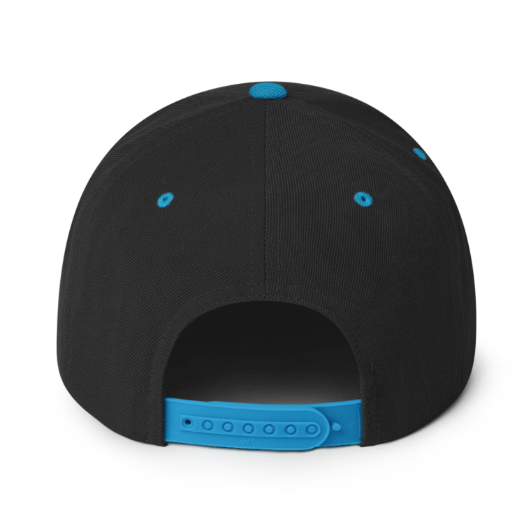 classic-snapback-black-teal-back-6acc18dcefdf7.webp Producer Life Gold Logo Snapback Hat