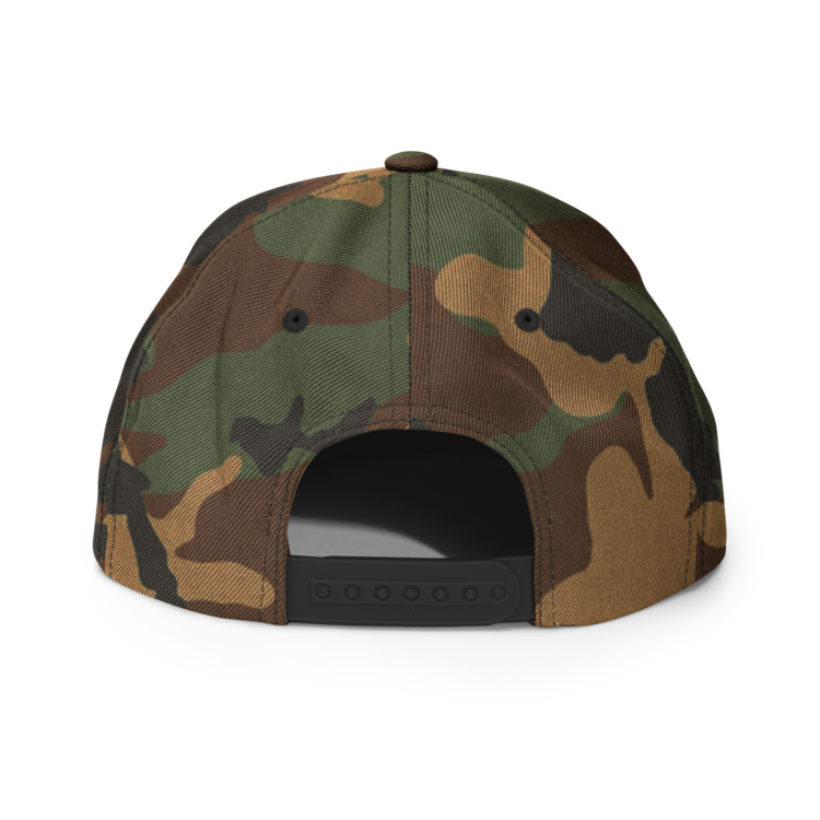classic-snapback-green-camo-back-6acba2a07b1a8.webp Producer Life Gold Logo Snapback Hat