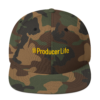 classic-snapback-green-camo-front-6acc18dcf18fb.webp Producer Life Gold Logo Snapback Hat
