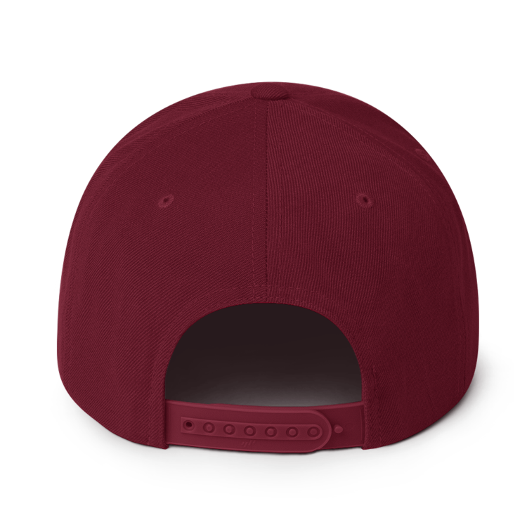 classic-snapback-maroon-back-6acc182552f22.webp Producer Life Gold Logo Snapback Hat