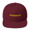 classic-snapback-maroon-front-6acc18dced803.webp Producer Life Gold Logo Snapback Hat