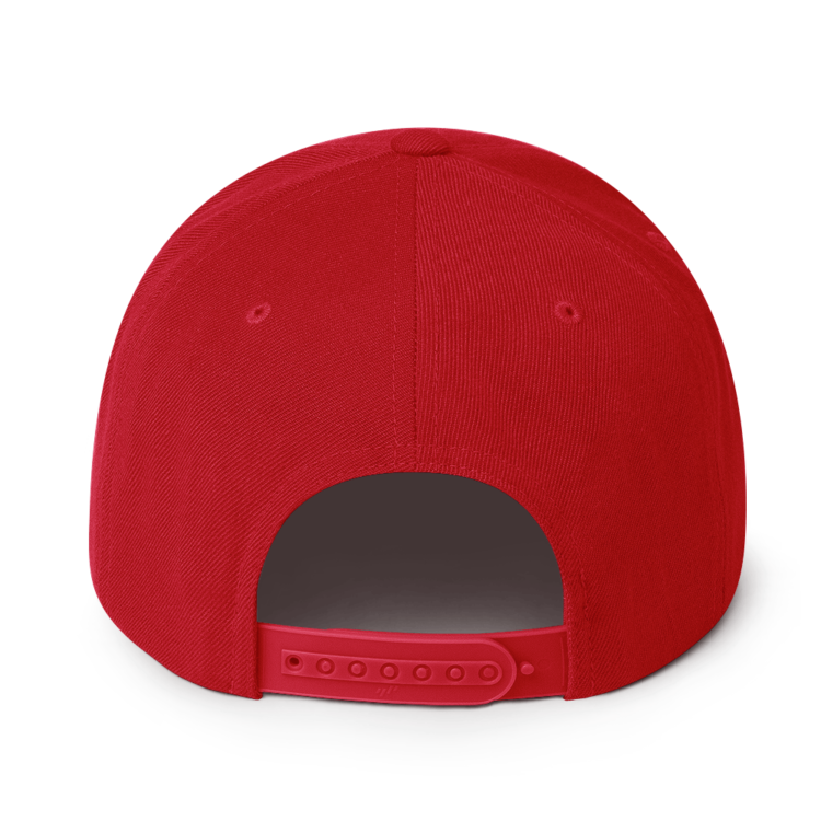 classic-snapback-red-back-6acc18dcf125c.webp Producer Life Gold Logo Snapback Hat