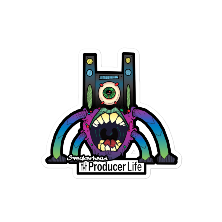 kiss-cut-stickers-white-4x4-default-6acb98899462b.webp "Speakerhead" Bubble-free character stickers