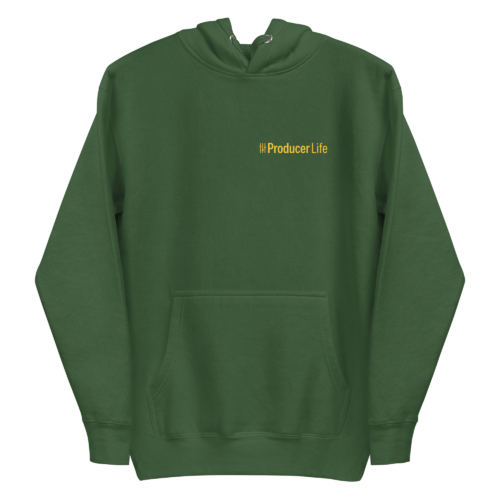 unisex-premium-pullover-hoodie-forest-green-front-6acad8234d46c.webp Producer Life Gold Logo Unisex Premium Pullover Hoodie