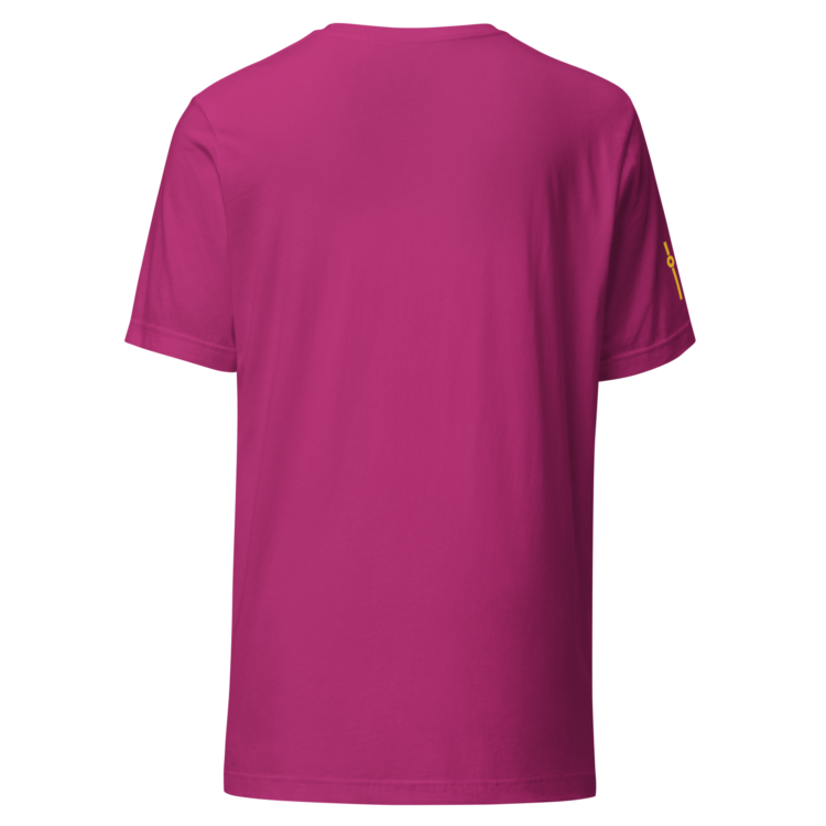 unisex-staple-t-shirt-berry-back-6acb879fcf806.webp Producer Life Gold Logo Unisex Staple T-Shirt | Bella