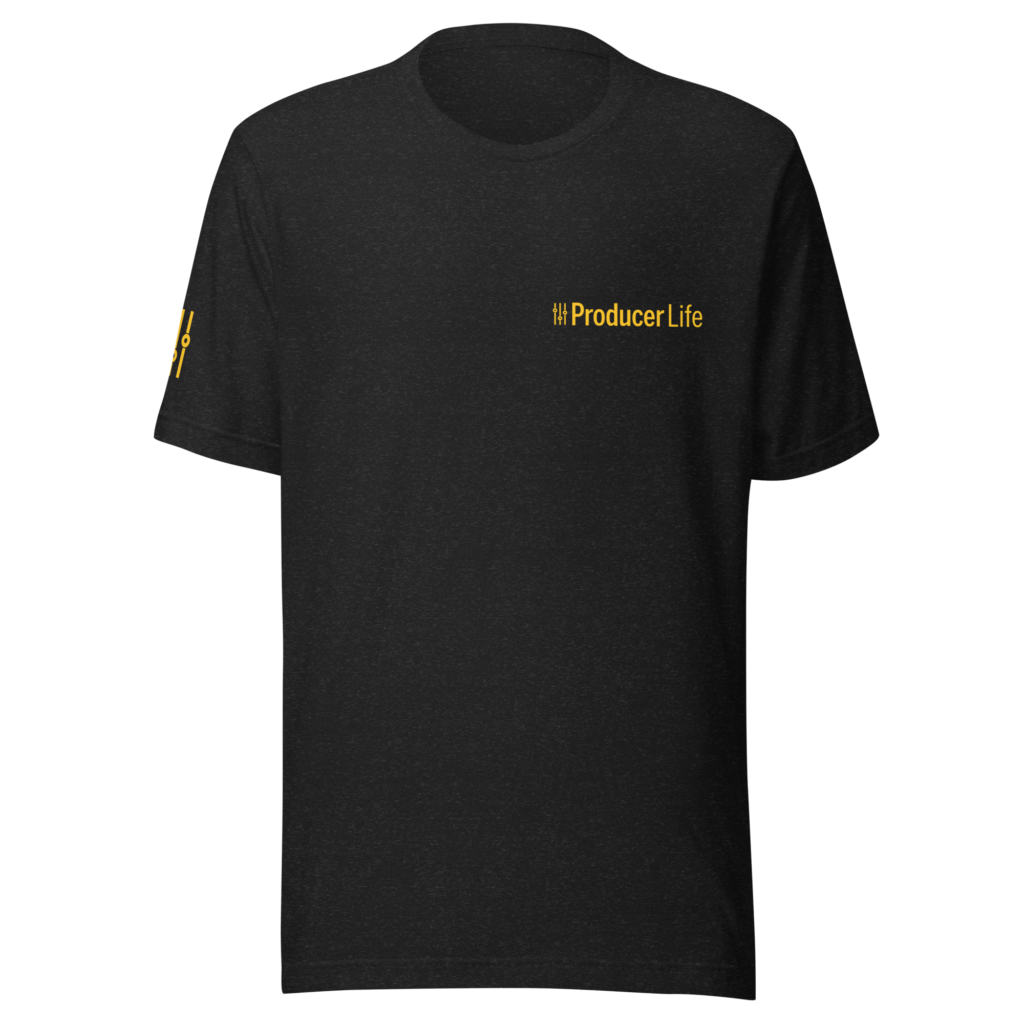 Free Sample Packs for Music Production (100% Royalty-Free) | Producer Life 7 Producer Life Gold Logo Unisex Staple T-Shirt | Bella