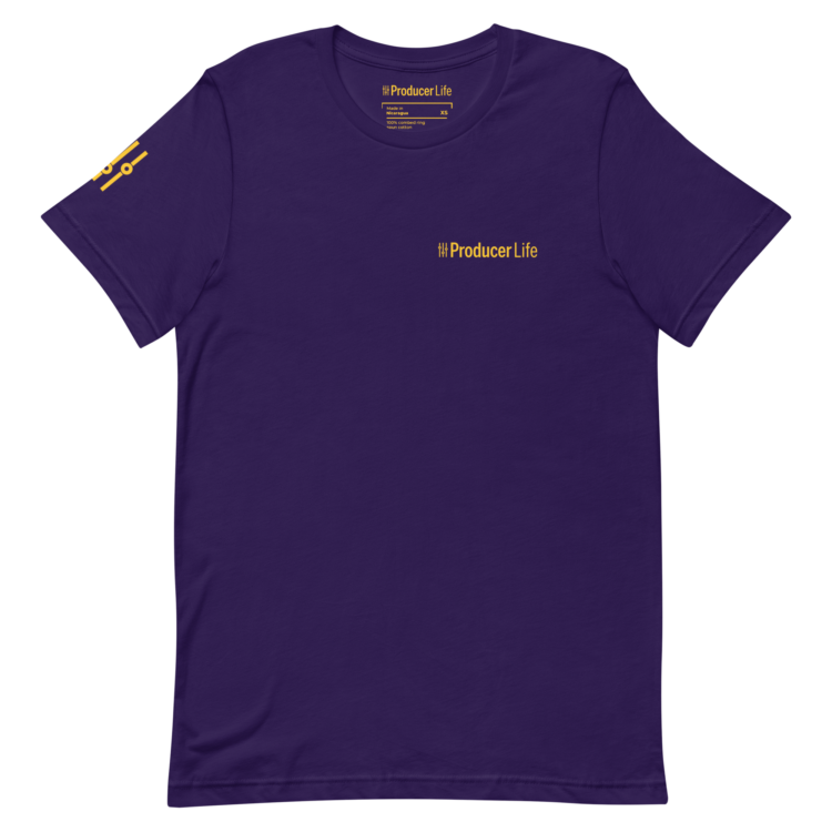 unisex-staple-t-shirt-team-purple-front-6ad0039d0d8bd.webp Gold Label Producer Life Unisex Tee